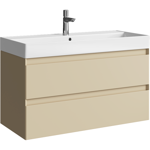Тумба под раковину Aqwella Y GE01102MD 100х50 подвесная цвет бежевый