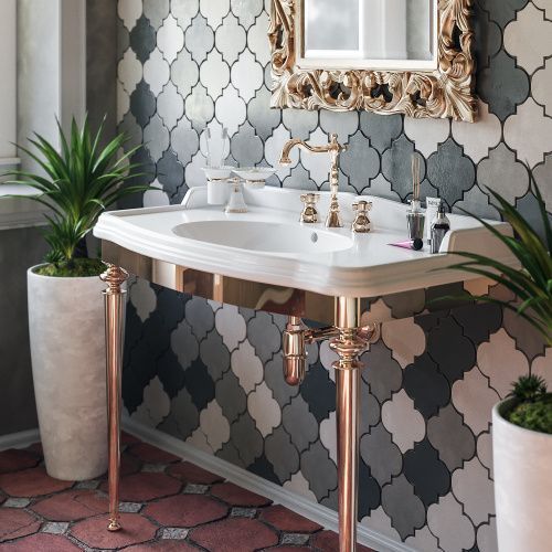 Консоль под раковину TW collection TWBR874.3oro 110х60 напольная цвет золото