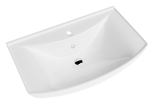 Раковина мебельная керамическая Kirovit Стиль 65 4640021062296 70х40 накладная цвет белый