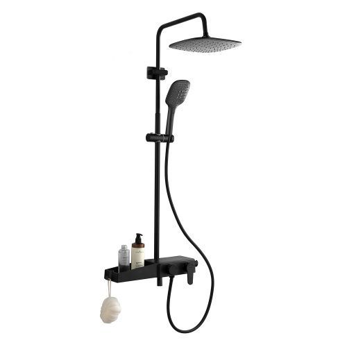 Душевая стойка Azario AZ-801-2B настенная цвет черный