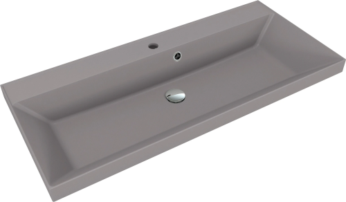 Раковина из искусственного камня Florentina Астория 1000 10.170.01000.307 100х50 накладная цвет серый 1 отверстие под смеситель