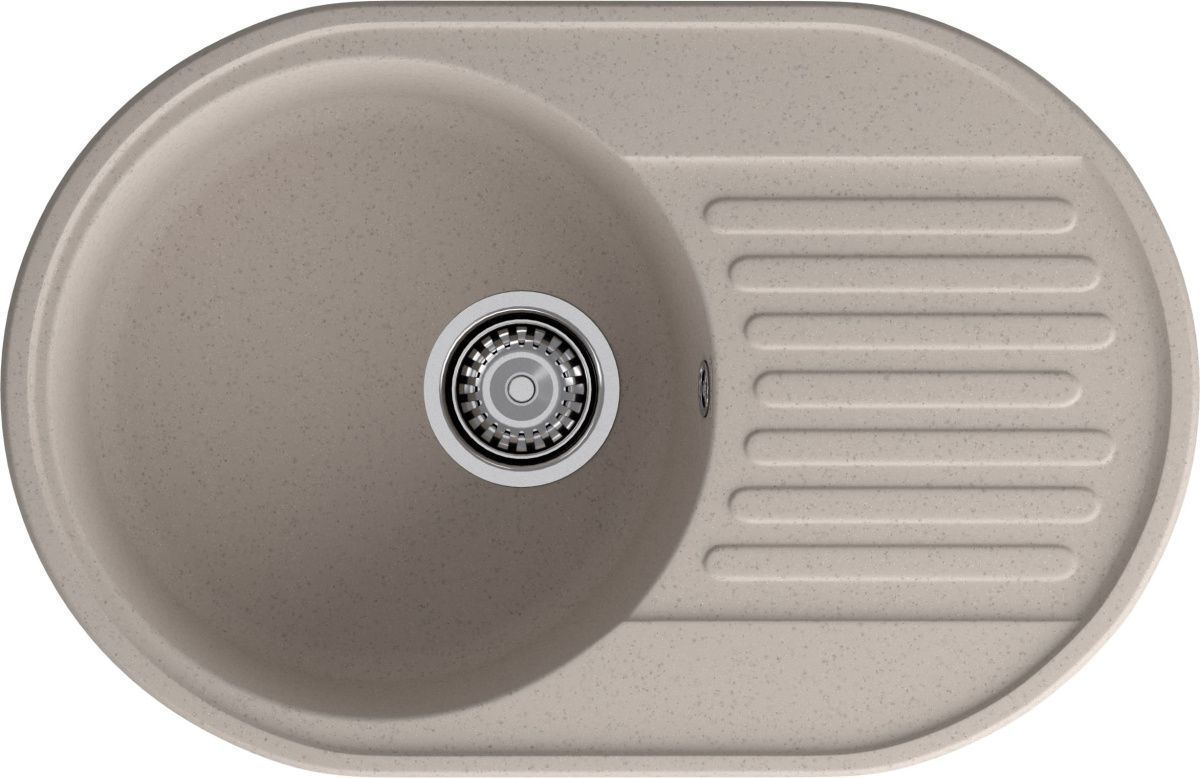 Кухонная мойка Granfest Quarz 18 песочный 75х50 цвет бежевый поверхность матовая
