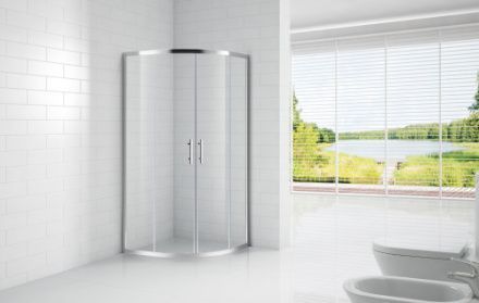 Душевой уголок Cezares ECO ECO-O-R-2-90-C-Cr 90х90 стекло прозрачное профиль хром без поддона