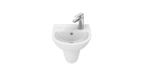 Раковина из сантехнического фарфора Creavit Oval TP135-00CB00E-0000 40х30 подвесная цвет белый