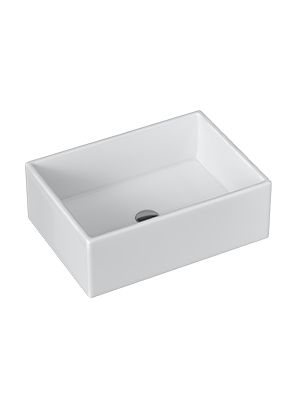 Раковина из сантехнического фаянса Velvex 7072 50х20 накладная цвет белый без отверстий под смеситель