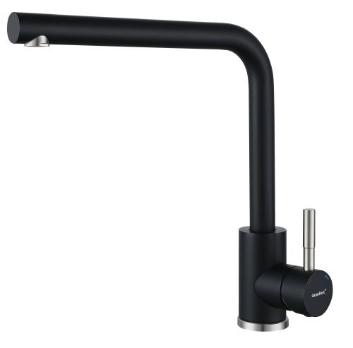 Смеситель для кухни Granfest QUARZ Z-5411 черный на мойку черный