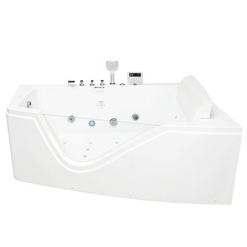 Ванна акриловая гидромассажная Gemy G9056 K R 170х130 пристенная асимметричная с каркасом