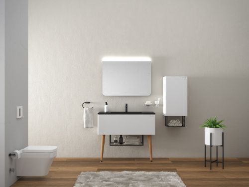 Тумба с раковиной Creavit Zeon ZE0100.00.BB+SU100.6 100х50