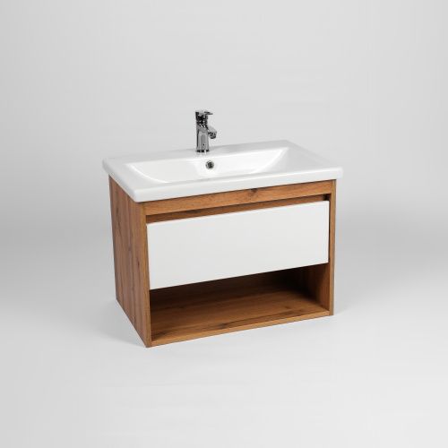 Тумба под раковину Viant Бостон VBOS60CO-T1YP 60х40 подвесная цвет белый