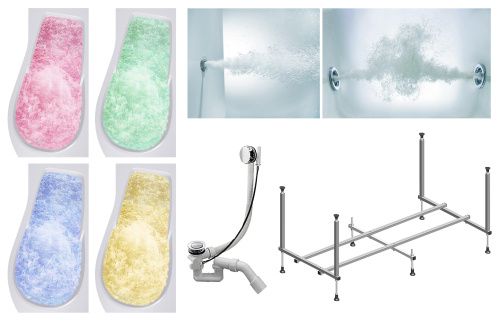 Ванна акриловая гидромассажная Timo VINO VINO1792R-KTVINO17-SPV1505-T-CM-T-BM-T-CT 170х90 пристенная асимметричная с каркасом