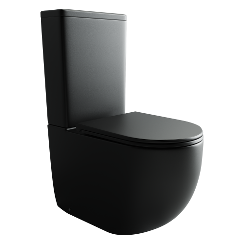 Унитаз напольный с бачком Ceramica Nova METROPOL CN4001MB черный с сиденьем микролифт безободковый душевой смыв