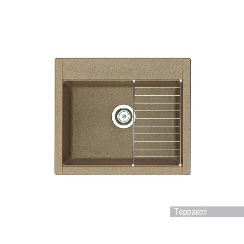Кухонная мойка Aquaton Делия 1A715232LD270 60х50 цвет коричневый поверхность матовая