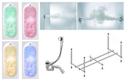 Ванна акриловая гидромассажная Timo ROHA ROHA1770-KT17-SPV1505-T-CM-T-BM-T-CT 170х70 пристенная прямоугольная с каркасом