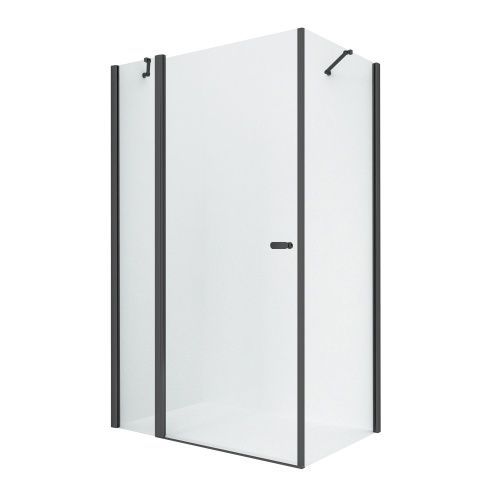 Душевой уголок New Trendy NEW SOLEO Black K-0551 120х90 стекло прозрачное профиль черный без поддона