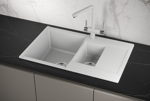 Кухонная мойка Granula 7808, АРКТИК 80х50 цвет белый поверхность матовая