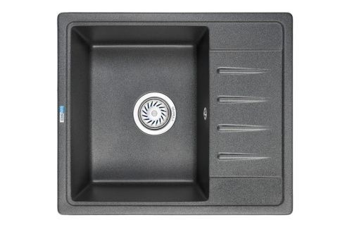 Кухонная мойка Granula 5803, ГРАФИТ 60х50 цвет черный поверхность матовая