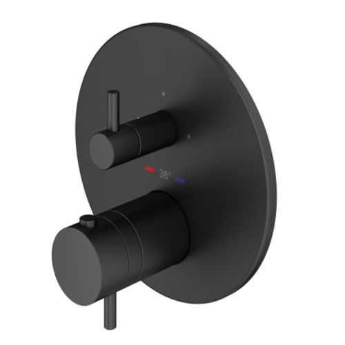 Смеситель для душа Plumberia Selection PSBOX PSB1803NO встраиваемый в стену черный с термостатом