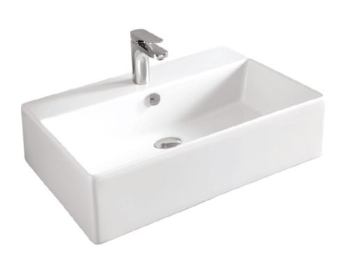 Раковина керамическая Artceram Quadro QUL003 01 00 70х50 накладная цвет белый 1 отверстие под смеситель