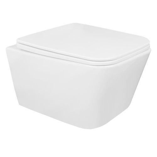 Унитаз подвесной Loranto TALAS 87268 белый с сиденьем микролифт безободковый каскадный смыв