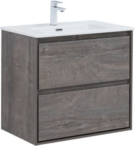 Тумба под раковину Aquanet Милан 00336373 70х50 подвесная цвет коричневый