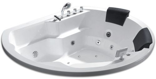 Ванна акриловая гидромассажная Gemy G9053 K 185х162 встраиваемая овальная с каркасом