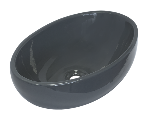 Раковина мебельная из сантехнического фарфора Sanita Luxe Ringo 53 (серая) RNGSLWB02 50х30 накладная цвет серый