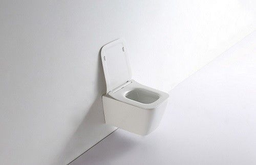 Унитаз подвесной CeramaLux 5170 белый с сиденьем микролифт безободковый каскадный смыв