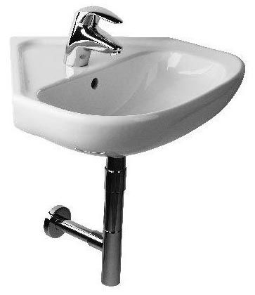 Раковина из сантехнического фаянса Jika Deep 8.1661.4.000.104.1 60х60 подвесная цвет белый 1 отверстие под смеситель