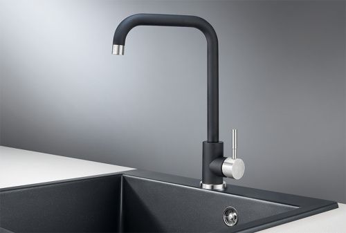 Смеситель для кухни Granula Standart ST-4033, ШВАРЦ на мойку черный