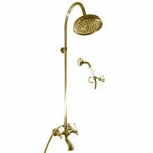 Смеситель для ванны и душа RavSlezak MORAVA RETRO MK559.5/3Z настенный золото