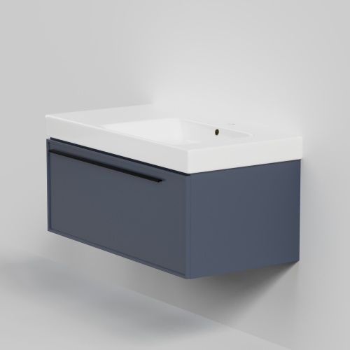 Тумба с раковиной La Fenice ELBA NFNC-01-ELB-BG-90-3-90R 90х50 подвесная цвет синий