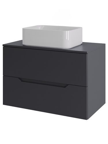 Тумба с раковиной Orange Line Li-70TugMDF+B02-460W 70х50 подвесная цвет серый