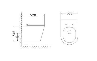 Унитаз подвесной Cerutti SPA CT10833 белый с сиденьем микролифт безободковый смыв торнадо - фото 5