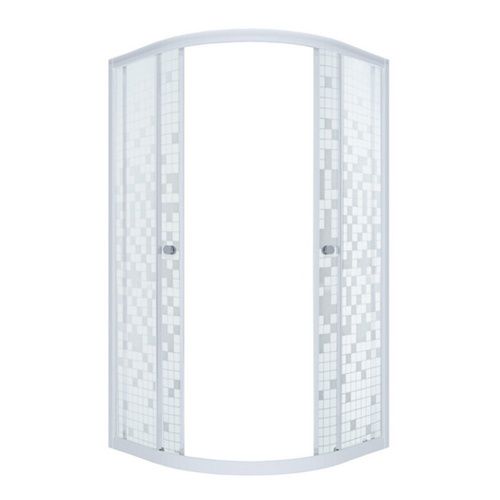 Душевой уголок Тритон Мозаика Щ0000064829 90х90 стекло с рисунком профиль белый без поддона