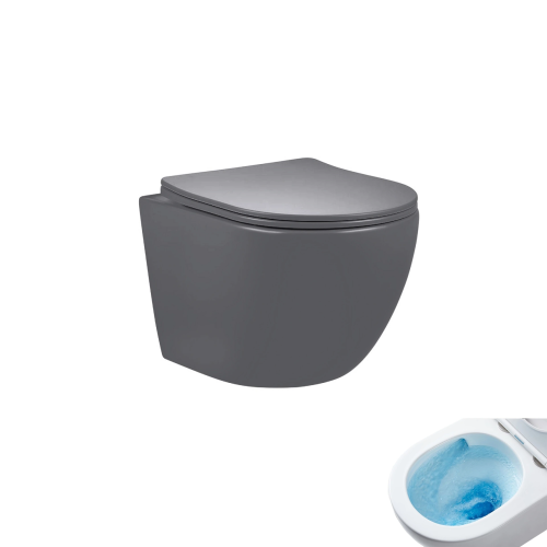 Унитаз подвесной Gid Tornado 62260Y серый с сиденьем микролифт безободковый смыв торнадо