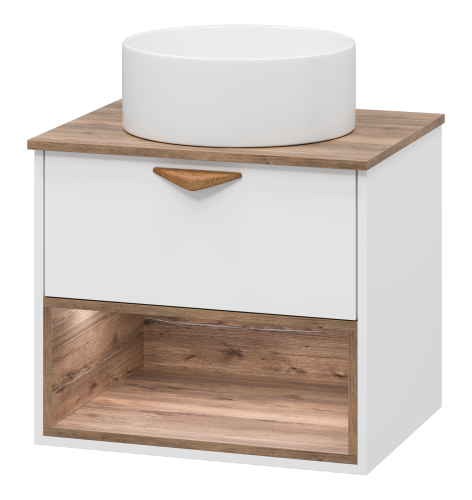 Тумба под раковину Brevita Bergen BER-07060-19-01-1Я 60х50 подвесная цвет белый