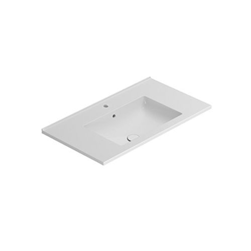 Раковина керамическая Globo Vanity Basins HA081BI 80х50 подвесная цвет белый 1 отверстие под смеситель