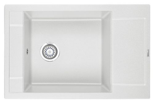 Кухонная мойка Granula 7806, АРКТИК 80х50 цвет белый поверхность матовая