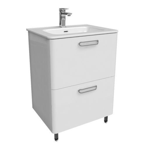 Тумба с раковиной Iddis Brick BRI60WFi95K 60х50 напольная цвет белый