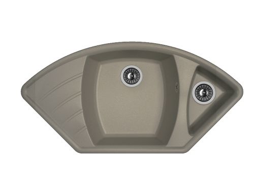 Кухонная мойка Dr.Gans Габи 25.050.E1015.410 100х50 цвет серый поверхность матовая