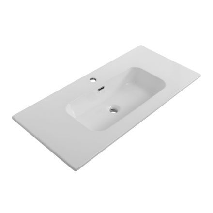 Раковина керамическая Cezares DUET CZR-8095-100 100х50 подвесная цвет белый 1 отверстие под смеситель