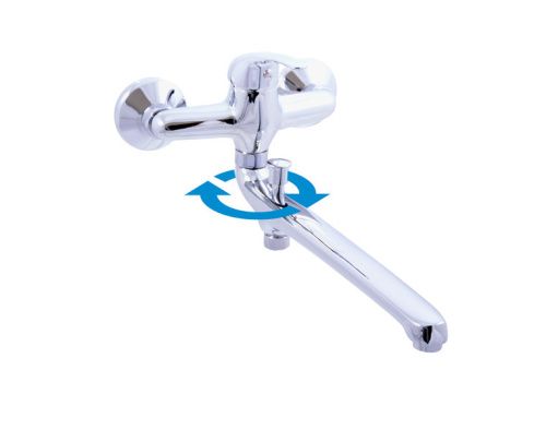 Смеситель для ванны и душа RavSlezak SAZAVA SA557.5 настенный хром