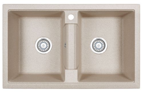 Кухонная мойка Granula 8101, ПИРИТ 80х50 цвет бежевый поверхность матовая