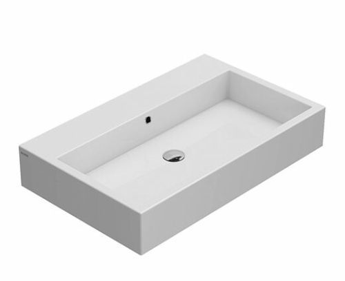 Раковина керамическая Globo Stone SCQ81BI 80х50 накладная цвет белый