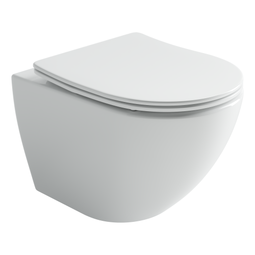 Унитаз подвесной Ceramica Nova METROPOL CN4002T белый с сиденьем микролифт безободковый смыв торнадо