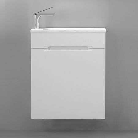 Тумба под раковину Jorno MODUL Mol.01.60/P/W/JR 60х20 подвесная цвет белый - фото 2