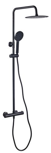 Душевая стойка Sancos Kanedo SC7200MB настенная цвет черный с термостатом