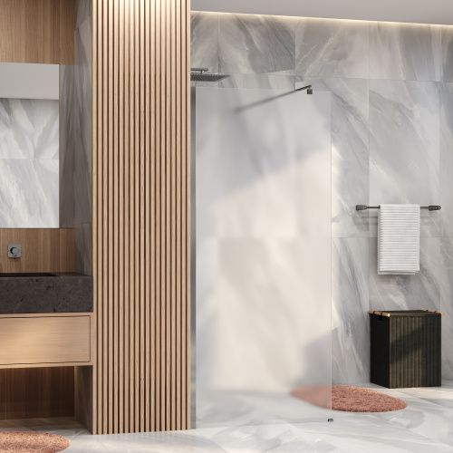 Душевая перегородка Wasserkraft Rur 30W 30W39-MG 90х200 стекло матовое профиль хром