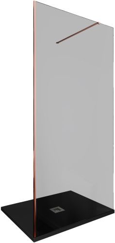 Душевая перегородка Allen Brau Infinity 3.21018.60.T 100х200 стекло тонированное профиль медь