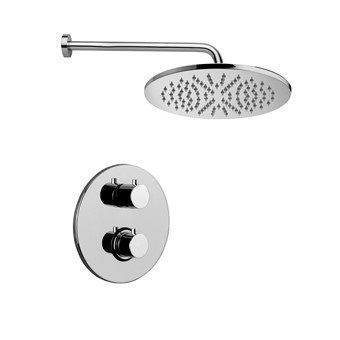 Душевая система Paffoni Light KITLIQ013CR встраиваемая в стену цвет хром с термостатом